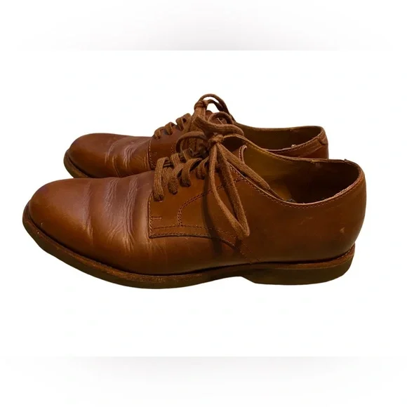 Polo Ralph Lauren Odis Men's Brown Leather Lace-Up Dress Shoes Size 10 D