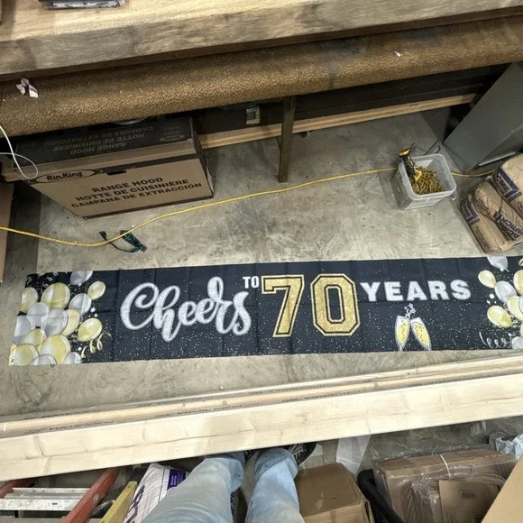 Happy Birthday Banner Cheers To 70 Years  1'.5
