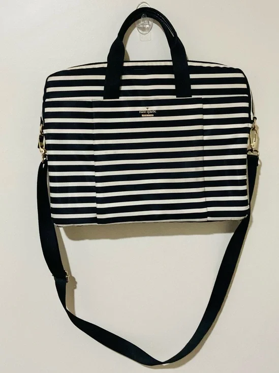 EUC kate spade 13” Classic Nylon Stripe Laptop Commuter Bag