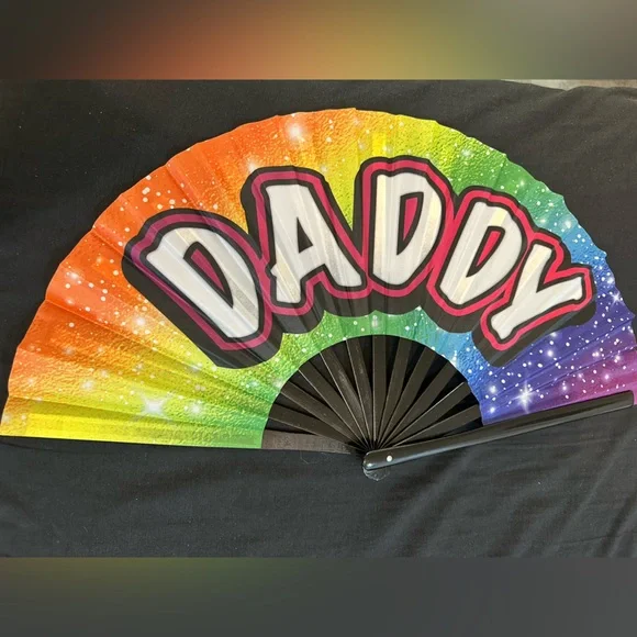 Colorful Rainbow Party Fan