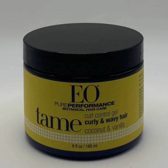 EO Essential Oils Coconut & Vanilla Tame Curl Control Gel Curly Wavy Hair Sealed
