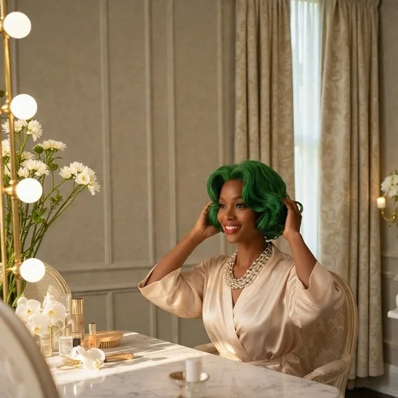 Green Joke Wig Cap Unisex – Fashion Wig H1160HY #3 – New with Tag