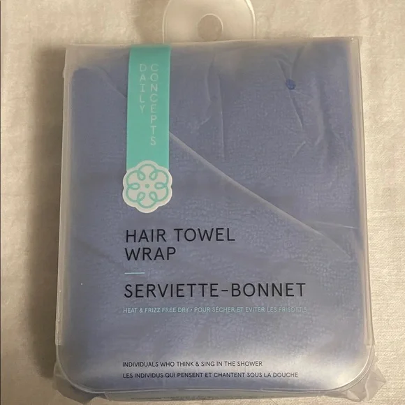 Daily Concepts Blue Hair Towel Wrap