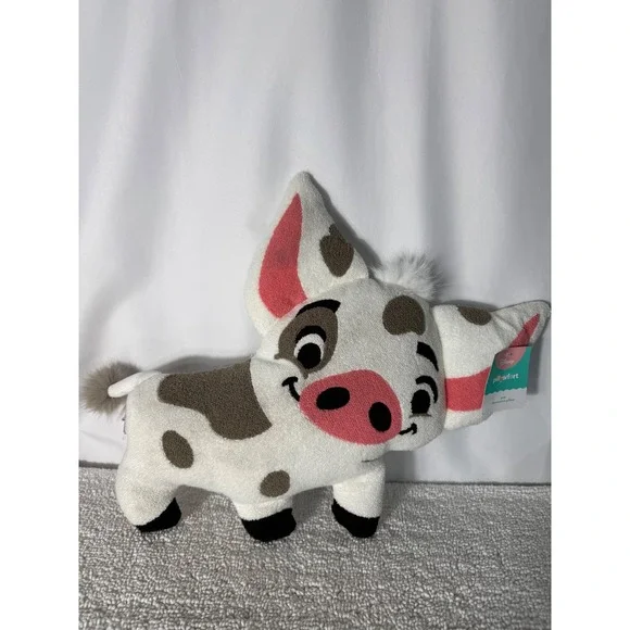 Disney Pillowfort Moana Pua‎ Decorative Character Pillow Plush White Pink Brown
