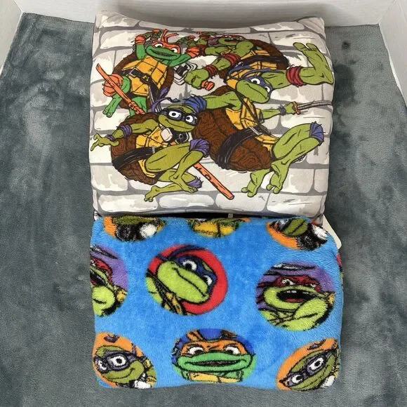 Teenage Mutant Ninja Turtles Small Pillow Lot Of 2 Jay Franco