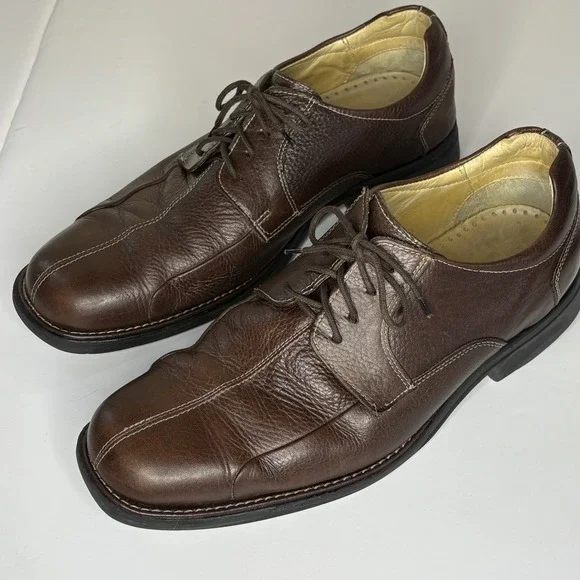 Studio Belvedere Mens‎ Brown Leather Lace Up Oxford Dress Shoes Size 10EEE