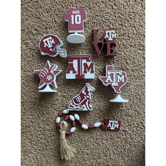 Texas A&M Aggies Tier Tray Sports Graduation Signing Day Table Desk Party Decor