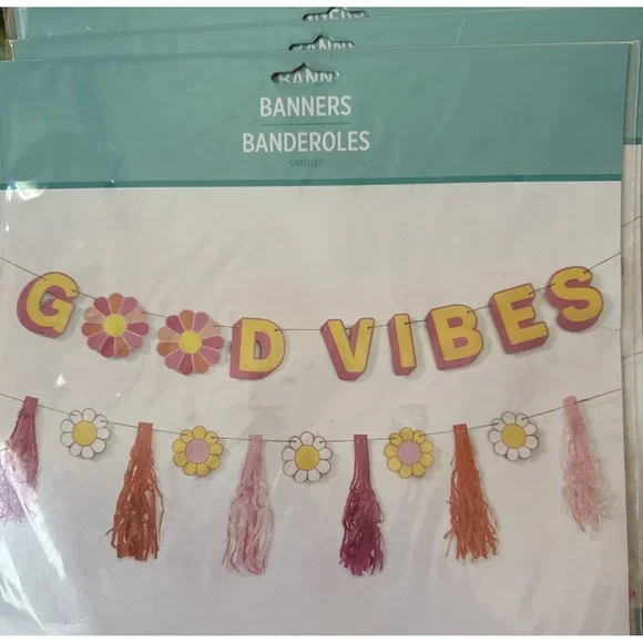 Throwback Summer Retro 60's 70's Luau Theme Party Hanging Decoration Banners