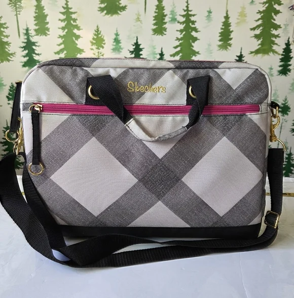 Skechers Gray and Black Women's Messenger Bag