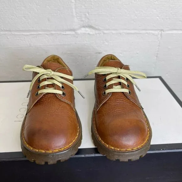 Dr. Martens Brown Leather Oxfords Shoes Big Kids Youth Size 10 Made In England