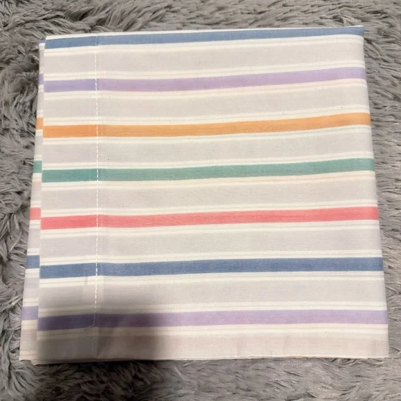 King Pillowcase with Soft Multicolor Stripes