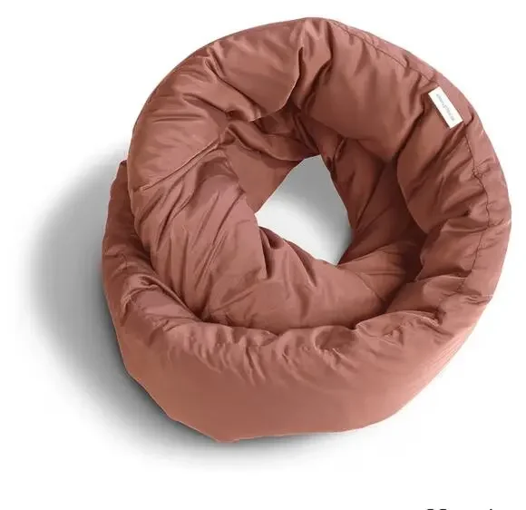 New Huzi Infinity Pillow Home Travel Soft Neck Scarf Support Sleep (Terracotta)