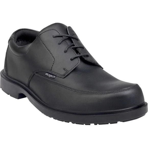 NIB Delta Plus Bristol2 S3S Black Leather Composite Toe Safety Work Shoes Sz 10
