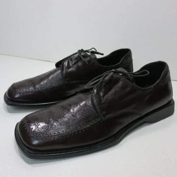 City Slicker Shoes Genuine Ostrich Dress Oxfords Men's Footwear Spain Sz 12 M