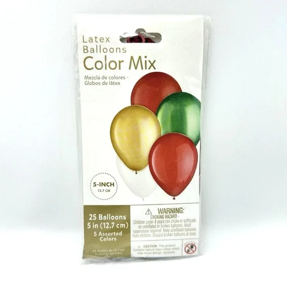 Anagram Color Mix Latex Balloons 25 Pack 5