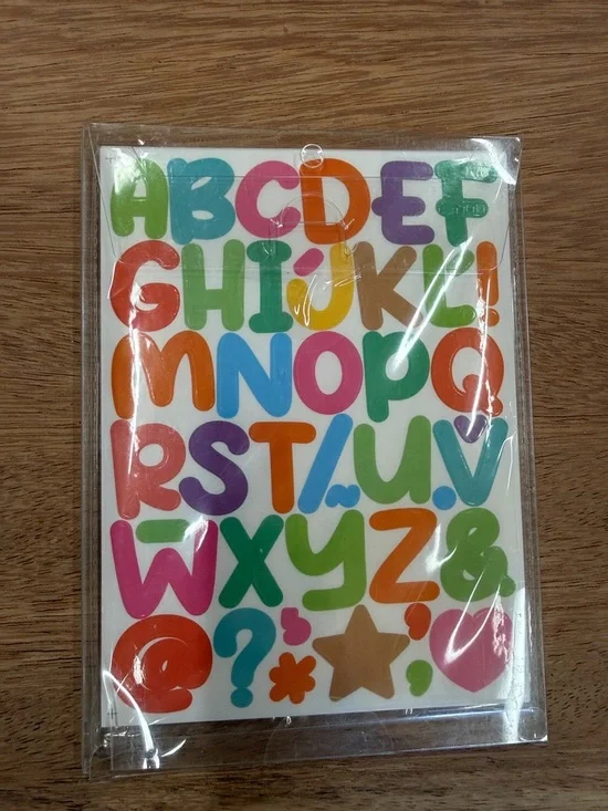 Multicolor Alphabet Sticker Pack - Home Party Supplies