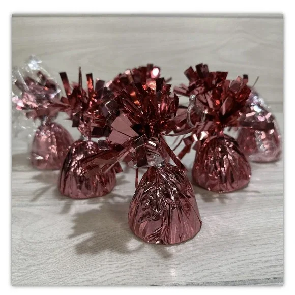 Rose Gold Foil Balloon Weight Party Decorations (Set of 5) 2