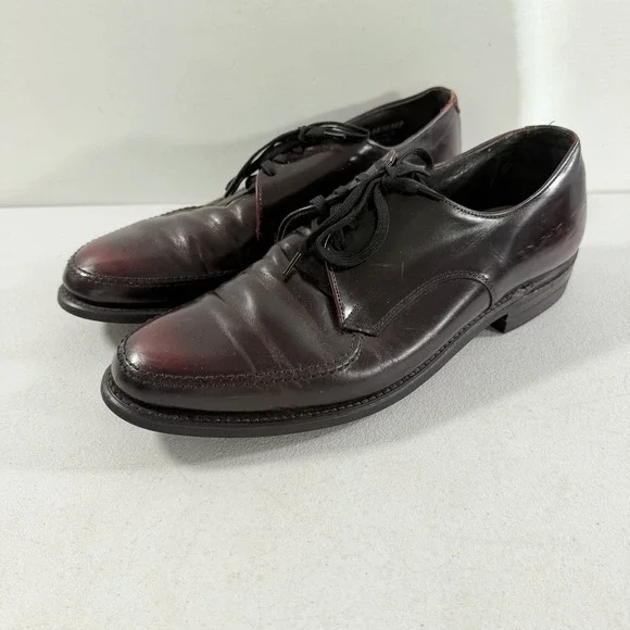 Vintage Velvet-EEZ Mens Brown Leather Derby Dress Shoes Goodyear Size 8.5 D USA