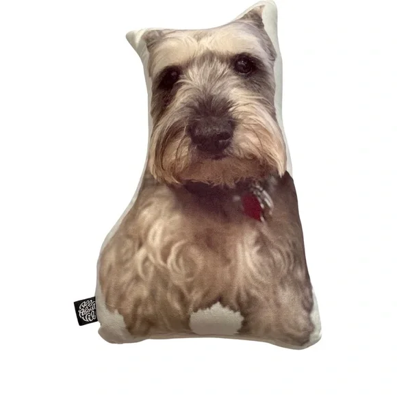 All About Vibe Double Sided Miniature Schnauzer Shaped Pillow 15”