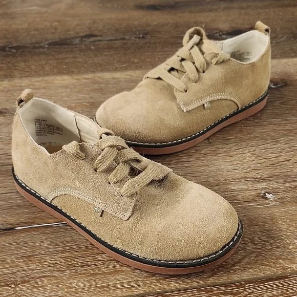 Kenneth Cole New York Sam Andy Kids' Tan Suede Dress Shoes Size 2 Designer Lux