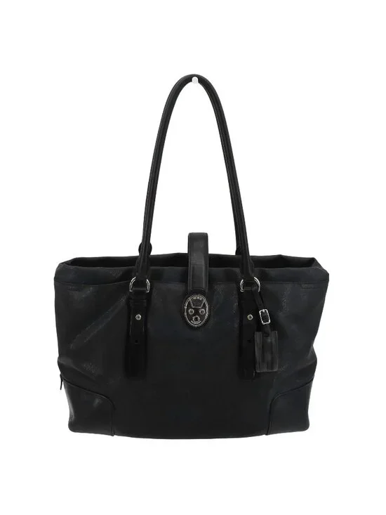 Tumi Villa Turin 73105D2 Black Canvas Work Travel Tote Handbag Purse Bag Commute