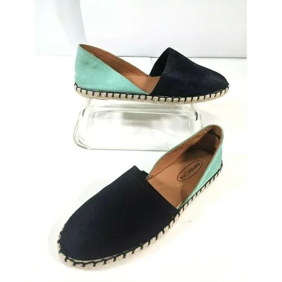 Sheridan Mia Womens Color‎ Block Suede Espadrille Flat Shoes Size 10 Murr