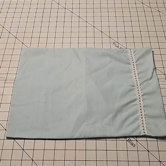 Vintage Light Blue with Ribbon Pillow‎ Cover Preloved