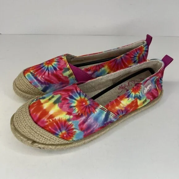 Sugar Evermore Multicolor Tie Dye Women's Size 8.5 Espadrille Flats NWOB