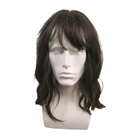 Medium Length Chocolate Brown‎ Synthetic Wavy Layered Wig