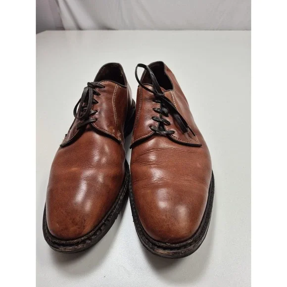 Allen Edmonds Badlands Shoes Mens Size 11.5 D Brown Leather Derby Rubber Sole