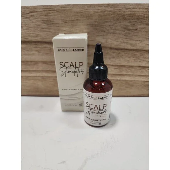 Bask & Lather Scalp Stimulator Hair Growth Oil Cold Pressed Mint and Rosemary
