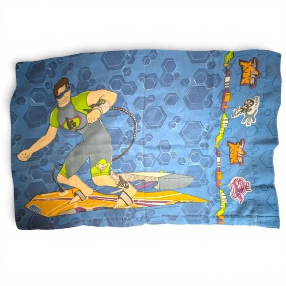 Vintage Max Steel Pillowcase Mattel 2000 Surfing Racing