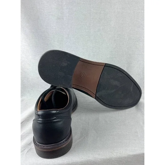 Goodfellow & Co Mens Black Derby Dress Shoes Lace Up Size 10 Matte‎ Faux Leather