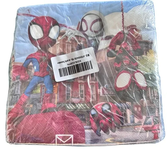 Spider-Man Super Hero Party Decorations Cake Plates Napkins 44Pc Birthday Decor