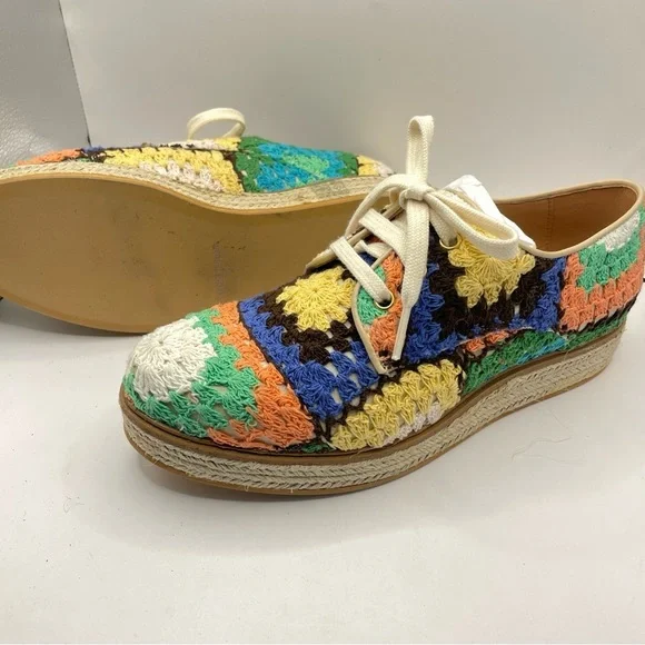 Sundance “Kanna” Crochet & Leather Oxford Espadrilles, Spain festival