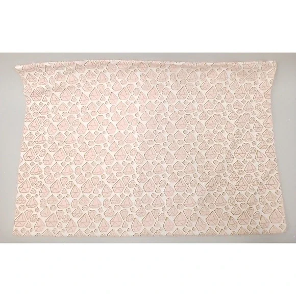 Pillowfort Pillowcase Kids Standard Pink Gold Diamond Gemstone Print
