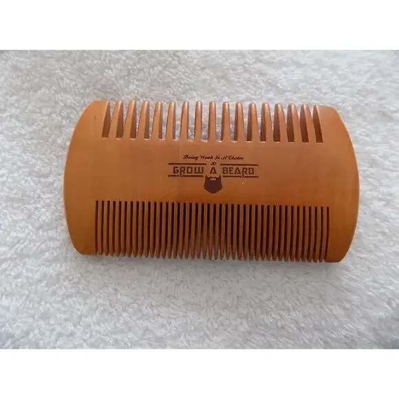 Grow A Beard wooden beard comb mustache grooming NEW