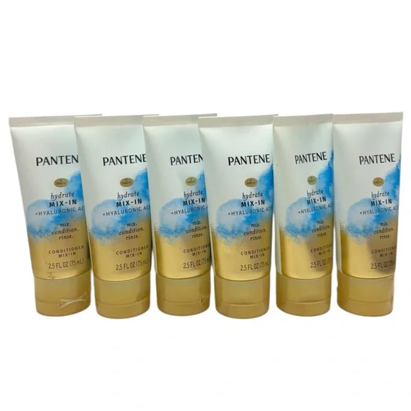 (6) Pantene Pro-V Hydrate Mix-In + Hyaluronic Acid Conditioner Mix In 2.5 oz