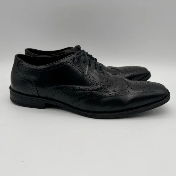 Men's Studio Belvedere Ryan Men's Size 11D Black Leather Lace Up Oxford Shoes