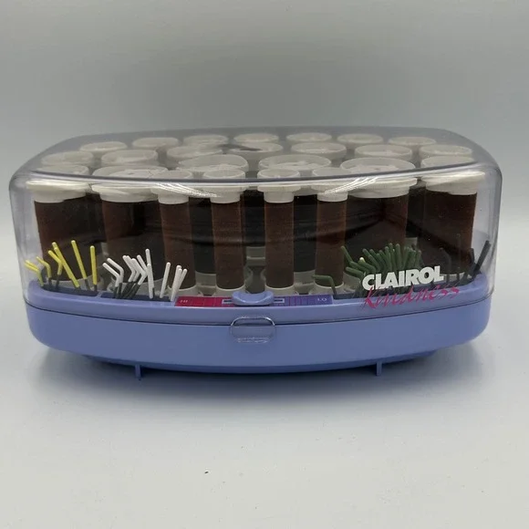 Clairol Kindness VH24 Velvet Flocked Hot Rollers Wax Core Denmark TESTED/WORKS‎