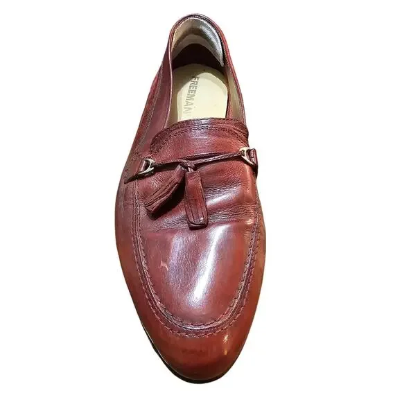 Freeman Mens 9.5M Cognac Brown Leather Loafer Dress Shoe Right Foot Only Amputee