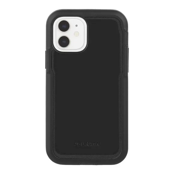 iPhone 12 Mini Case Black Pelican Voyager with Holster‎ Belt Clip Kickstand