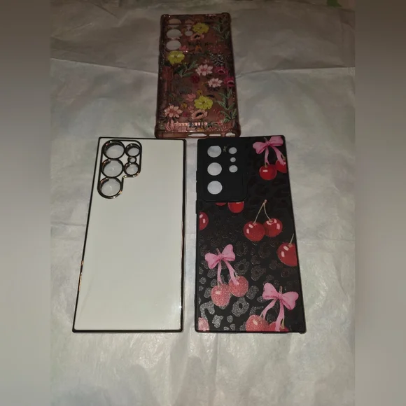 Floral and Cherry Phone Case Set Samsung S23 Ultra‎