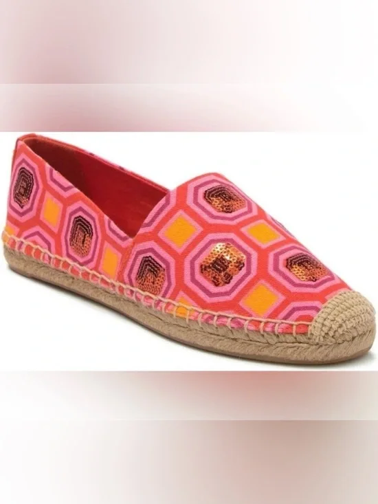 Tory Burch Ceicily Embellished Espadrille Slip-on Flats