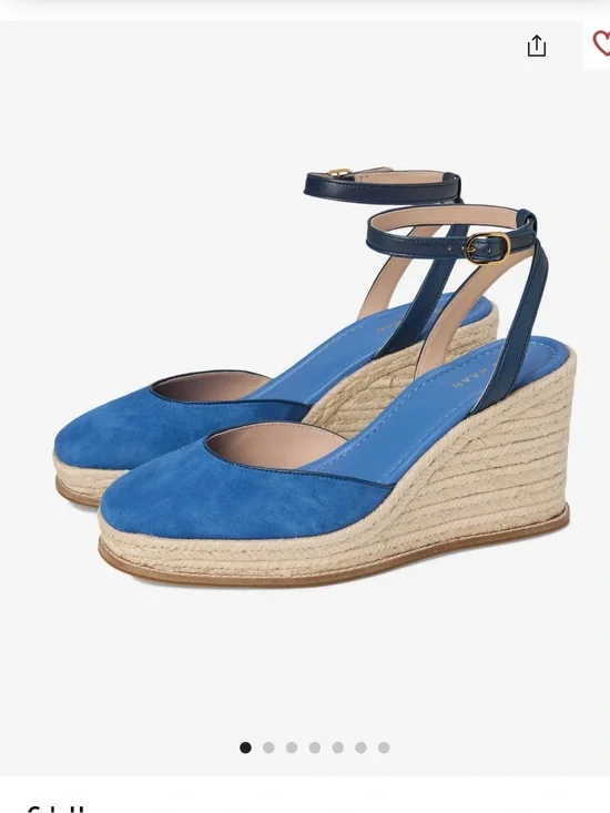 🇺🇸FLASH SALE ! Cole Hann 🔥 Spandrille Suede Kyra cloudfeel wedge sandals