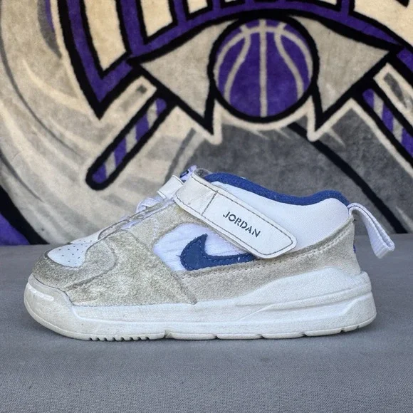 Size 8c - Nike Jordan Stadium 90 TD Boys White Casual Shoe DX4396-104