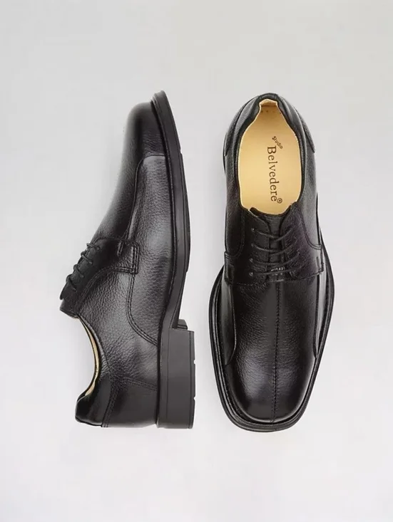 Men’s Studio Belvedere Bay Bridge Black Leather Dress Shoes 11 EEE XW Extra Wide