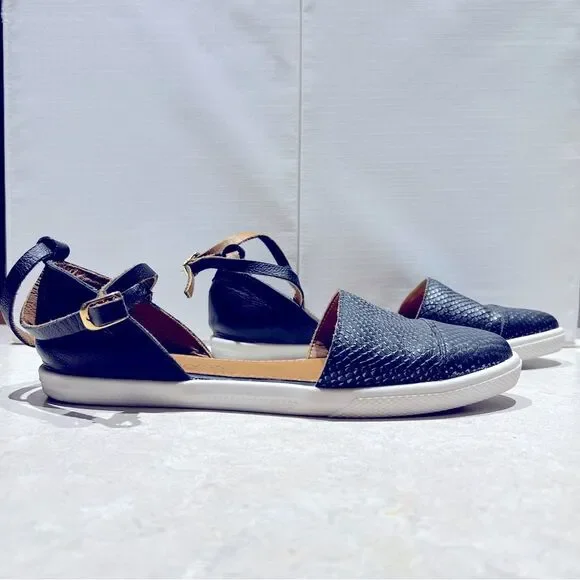 Kaanas St. Thomas Ankle Strap D’Orsay Shoes -‎ Black - Size 40 Espadrille