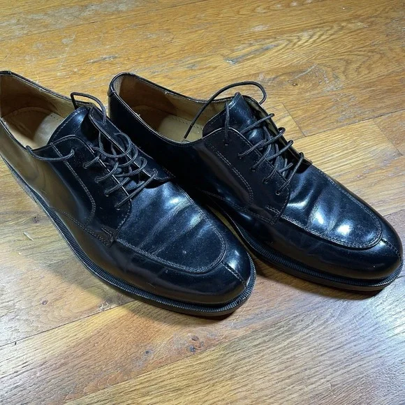 Cole Haan Men Oxford Split Toe Shoes Sz 9 D Black Leather like JM Weston