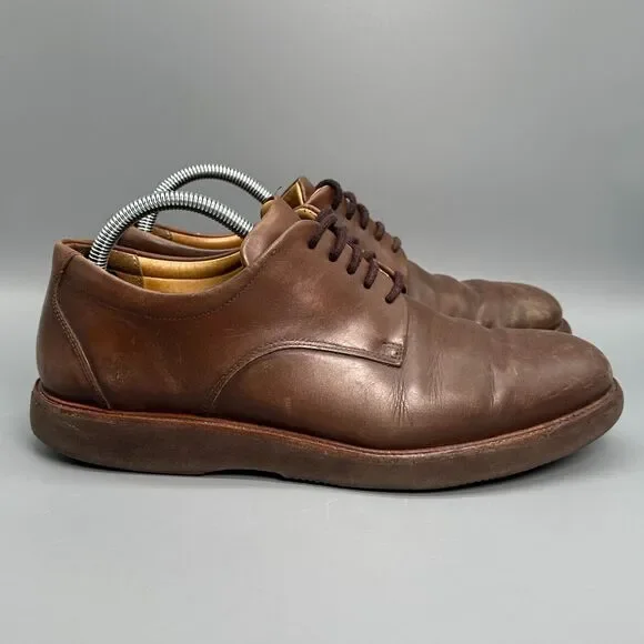 Samuel Hubbard Founders Men's 9 Brown Dress Shoes Lace-Up Low Top Oxford Casual